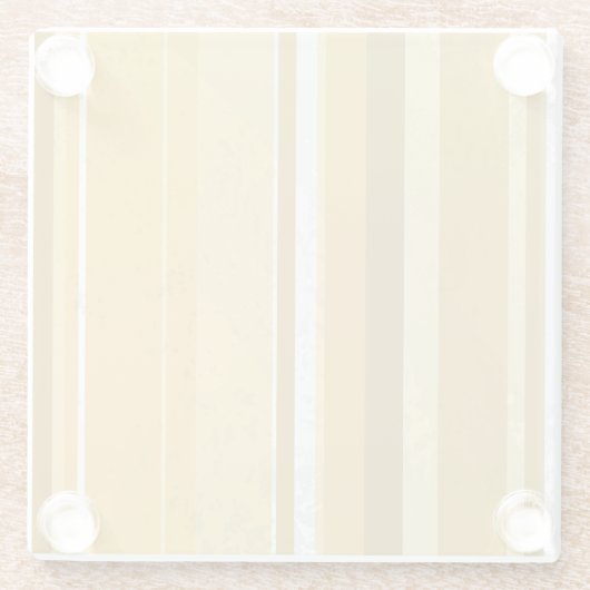 Stripes Yellow Glazen Onderzetter (Achterkant)