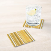 Stripes Yellow Kartonnen Onderzetters (Insitu)