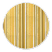 Stripes Yellow Keramische Knop (Voorkant)