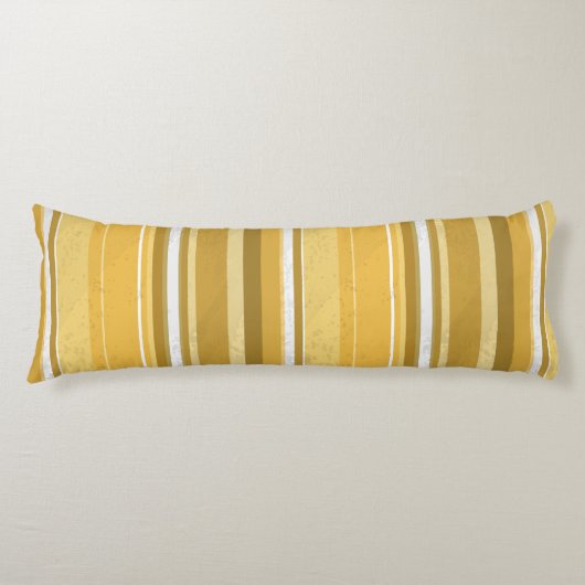 Stripes Yellow Lichaamskussen (Voorkant)