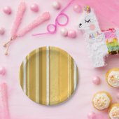 Stripes Yellow Papieren Bordje (Feest)