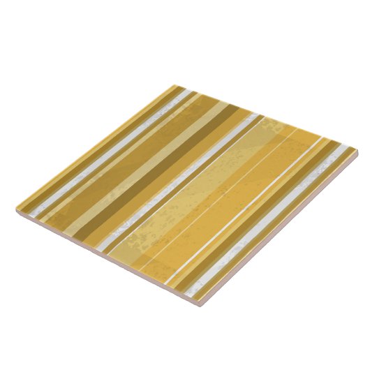 Stripes Yellow Tegeltje (Zijkant)