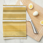 Stripes Yellow Theedoek (Quarter Fold)