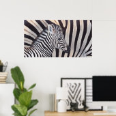 Stripes Zebra, Baby en poster van mama, alle groot (Thuiskantoor)