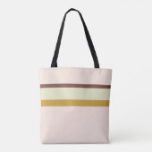 Stripes zijn van nature roze bruin groen tote bag (Achterkant)