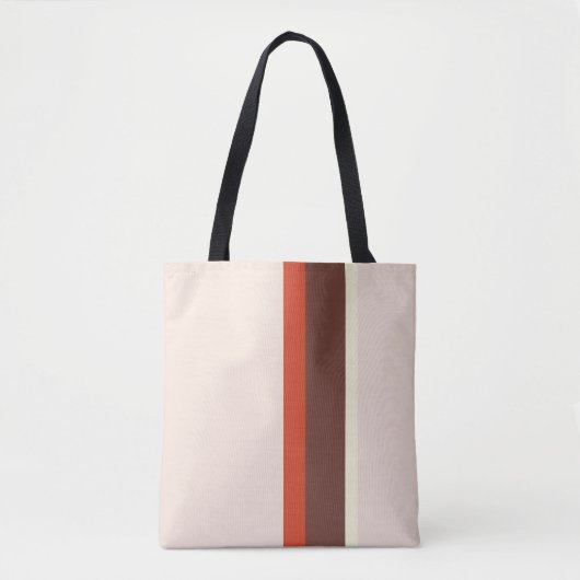 Stripes zijn van nature roze rode crème bruin tote bag (Voorkant)