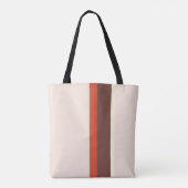Stripes zijn van nature roze rode crème bruin tote bag (Achterkant)