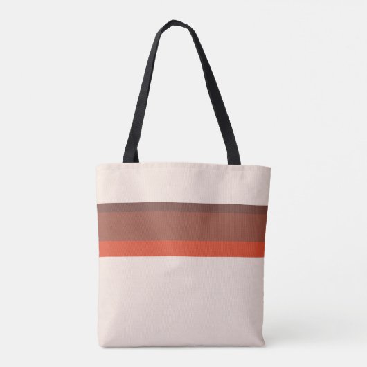 Stripes zijn van nature roze, roodbruin tote bag (Achterkant)
