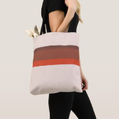 Stripes zijn van nature roze, roodbruin tote bag (Dichtbij)