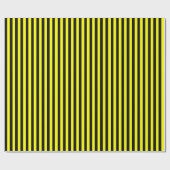 Stripes - zwart en geel cadeaupapier (Vlak)