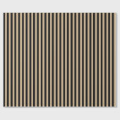 Stripes - zwart en Tan Cadeaupapier (Vlak)