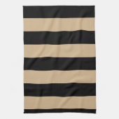 Stripes - zwart en Tan Theedoek (Verticaal)