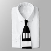 Stripes.Zwart Wit 01 Stropdas (Gebonden)