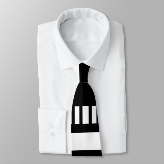 Stripes.Zwart Wit 01 Stropdas (Gebonden)