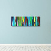 Stripesa ~ Ingepakt Canvas Abstract Cool Modern Ar Afdruk (Insitu (Houten vloer))