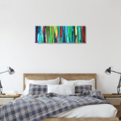 Stripesa ~ Ingepakt Canvas Abstract Cool Modern Ar Afdruk (Insitu (Slaapkamer))
