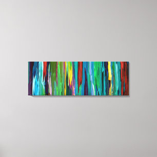 Stripesa ~ Ingepakt Canvas Abstract Cool Modern Ar Afdruk