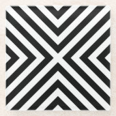 Stripespatroon Glazen Onderzetter (Voorkant)