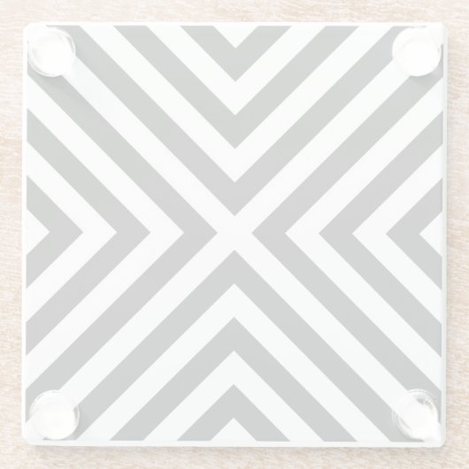 Stripespatroon Glazen Onderzetter (Achterkant)