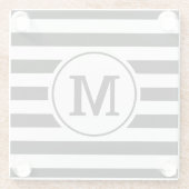 Stripespatroon Glazen Onderzetter (Achterkant)