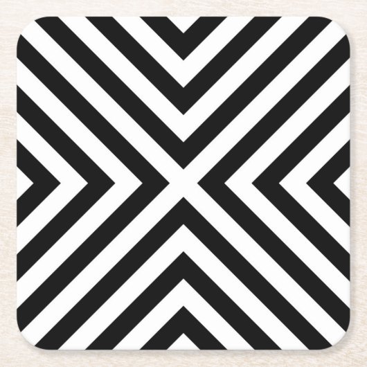 Stripespatroon Kartonnen Onderzetters (Voorkant)