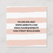 Stripespatroon | Nail Poolse Pour Vierkante Visitekaartje (Achterkant)