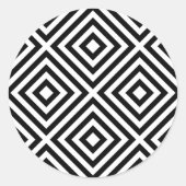 Stripespatroon Ronde Sticker (Voorkant)