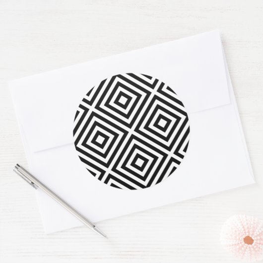 Stripespatroon Ronde Sticker (Envelop)