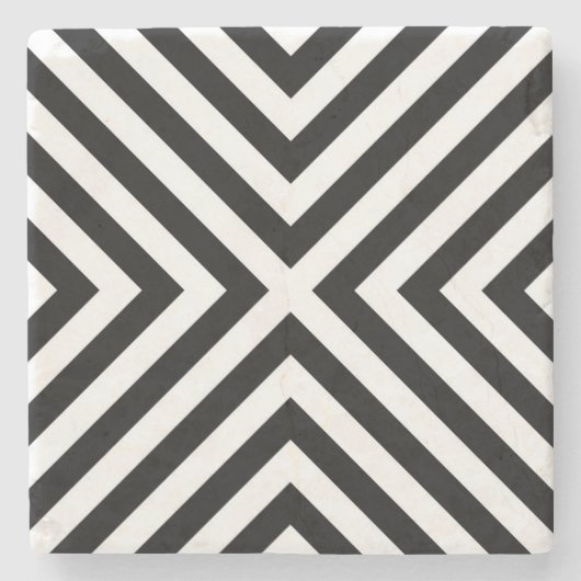 Stripespatroon Stenen Onderzetter (Voorkant)