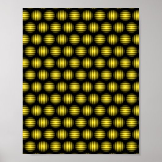 Stripey Ball-patroon Poster (Voorkant)