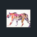Stripey Canvas Afdruk<br><div class="desc">Stripey (inkt en w/c op papier) Adlington Mark / Private Collectie / Bridgeman Afbeeldingen Wilde zoogdieren Wilde dieren</div>