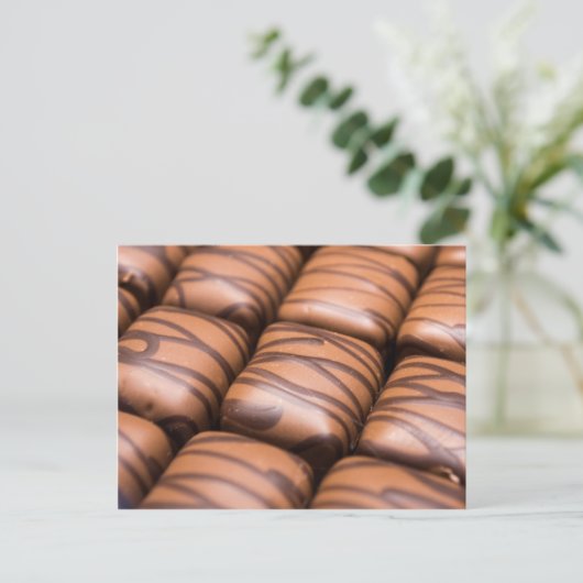 Stripey Chocolates Briefkaart (Staand voorkant)