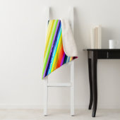 Stripey Fleece Blanket 30 x 40 inch Sherpa Deken (In situ)
