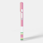 Stripey-kralen roze naam ifoon Case-Mate iPhone case (Achterkant / Links)