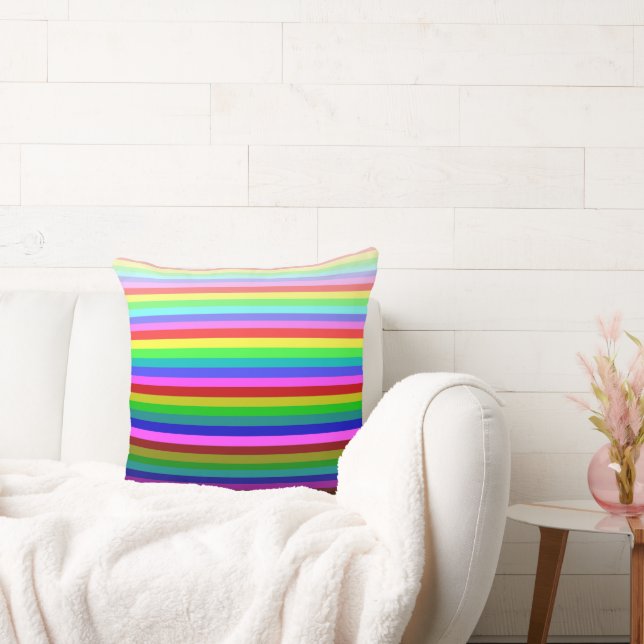 Stripey Multicolored Pillow Kussen (Bank)