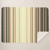 Stripey Sepia Sherpa Blanket 60 x 80 inch Deken (Voorkant (horizontaal))