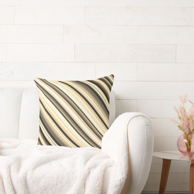 Stripey Sepia Sierkussen 20 x 20 inch (Bank)