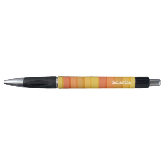 Stripey sinaasappel en geel pen (Voorkant)