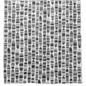 Stripey Strokes 120123 - Zwart-wit Douchegordijn (Voorkant)