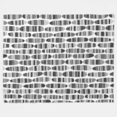 Stripey Strokes 120123 - Zwart-wit Fleece Deken (Voorkant (Horizontaal))