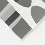 Stripey Strokes 120123 - Zwart-wit Fleece Deken (Hoek)