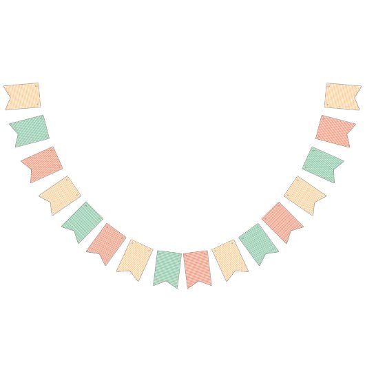 Stripey swallowtail shaped bunting banner (Alle)