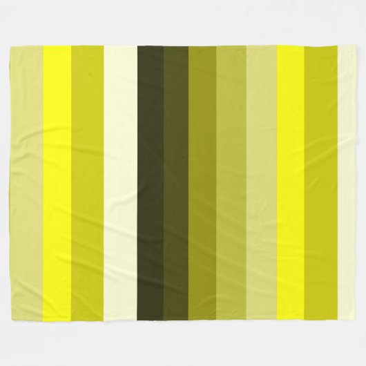 Stripey Yellows Blanket Fleece Deken (Voorkant (Horizontaal))
