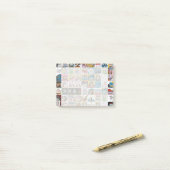 Stripfiguren Kleurrijke Kinderen Patroon Post-it® Notes (Op bureau)