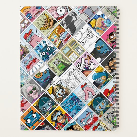 Stripfiguren Patroon Kinder spraak ballon naam Planner (Achterkant)