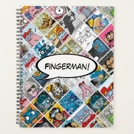 Stripfiguren Patroon Kinder spraak ballon naam Planner