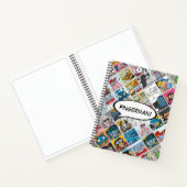 Stripfiguren Patroon Kinderen Spreekballon Naam  Notitieboek (Binnen)