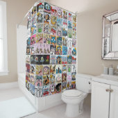 Stripfiguren Schattigee kleurrijke patroondouche C Douchegordijn (In situ)