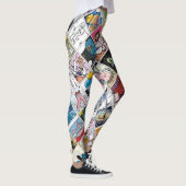 Stripfiguren Schattigee kleurrijke patroonpatronen Leggings (Rechts)