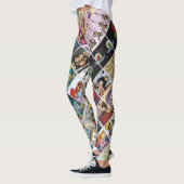 Stripfiguren Schattigee kleurrijke patroonpatronen Leggings (Links)